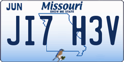 MO license plate JI7H3V
