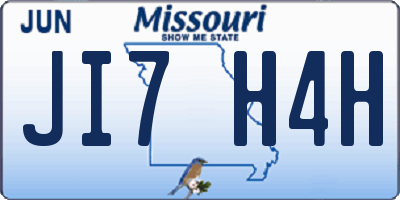 MO license plate JI7H4H