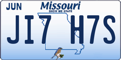 MO license plate JI7H7S