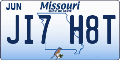 MO license plate JI7H8T