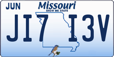 MO license plate JI7I3V