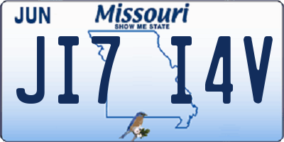 MO license plate JI7I4V