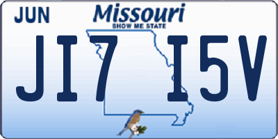 MO license plate JI7I5V