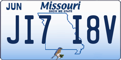MO license plate JI7I8V