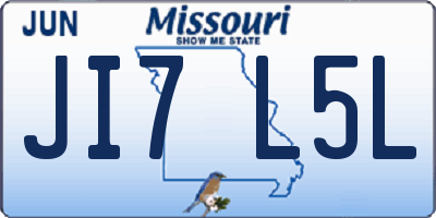 MO license plate JI7L5L
