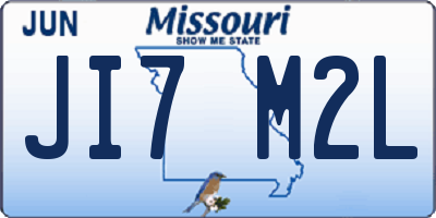 MO license plate JI7M2L