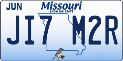 MO license plate JI7M2R