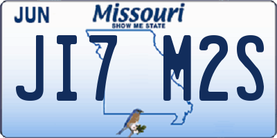 MO license plate JI7M2S