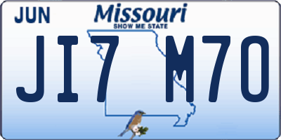 MO license plate JI7M7O
