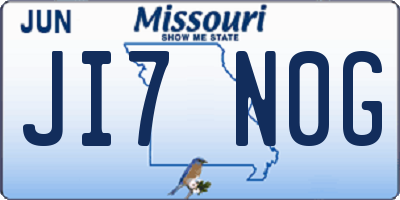 MO license plate JI7N0G