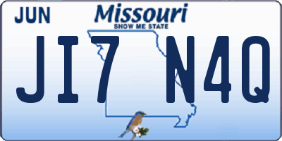 MO license plate JI7N4Q