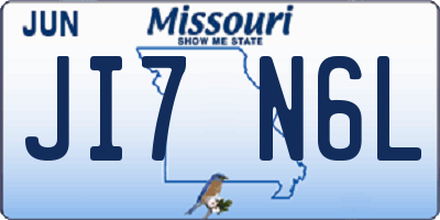 MO license plate JI7N6L