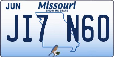 MO license plate JI7N6O