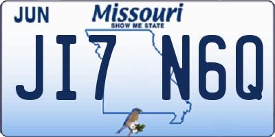 MO license plate JI7N6Q