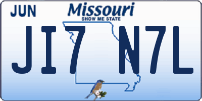 MO license plate JI7N7L