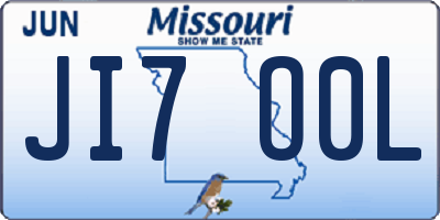 MO license plate JI7O0L