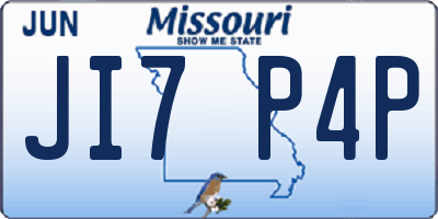 MO license plate JI7P4P