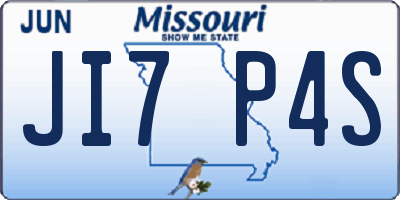 MO license plate JI7P4S