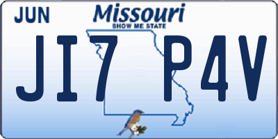 MO license plate JI7P4V
