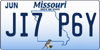 MO license plate JI7P6Y