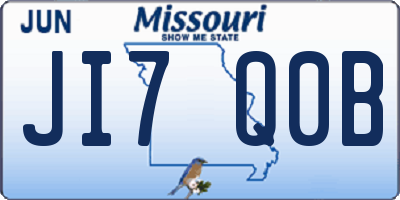 MO license plate JI7Q0B
