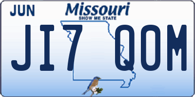 MO license plate JI7Q0M