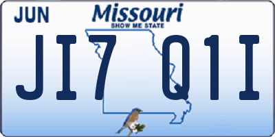 MO license plate JI7Q1I