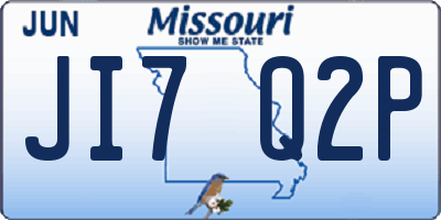 MO license plate JI7Q2P