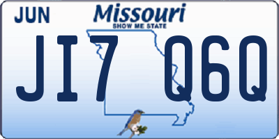 MO license plate JI7Q6Q