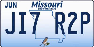 MO license plate JI7R2P
