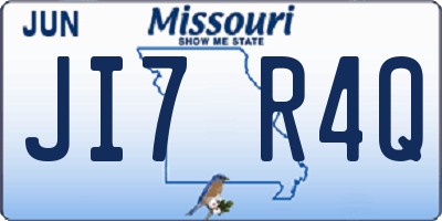 MO license plate JI7R4Q