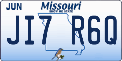MO license plate JI7R6Q