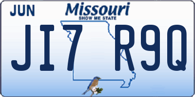 MO license plate JI7R9Q