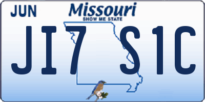 MO license plate JI7S1C