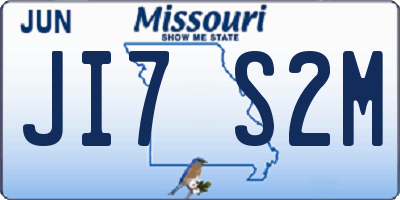 MO license plate JI7S2M
