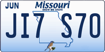MO license plate JI7S7O