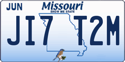MO license plate JI7T2M