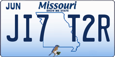 MO license plate JI7T2R