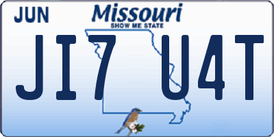 MO license plate JI7U4T