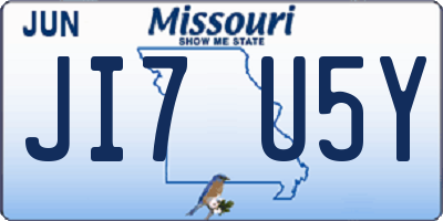 MO license plate JI7U5Y