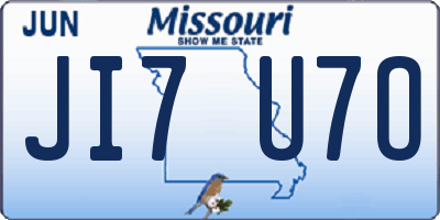 MO license plate JI7U7O