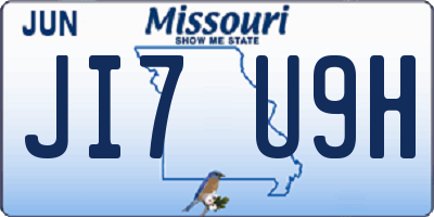 MO license plate JI7U9H