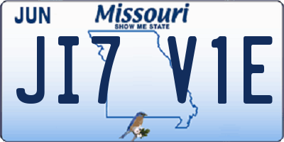 MO license plate JI7V1E
