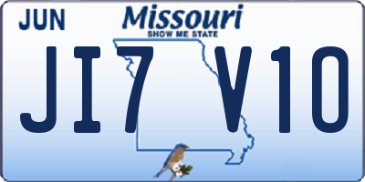 MO license plate JI7V1O
