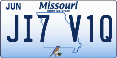 MO license plate JI7V1Q