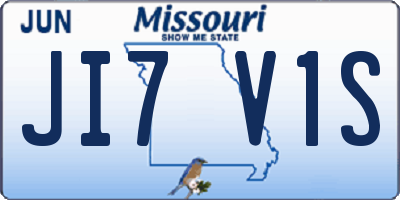 MO license plate JI7V1S