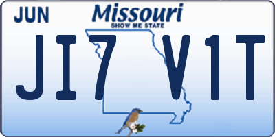 MO license plate JI7V1T