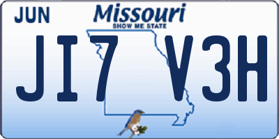MO license plate JI7V3H