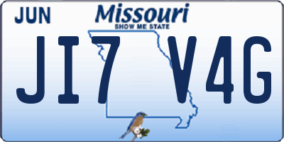 MO license plate JI7V4G
