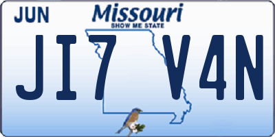 MO license plate JI7V4N